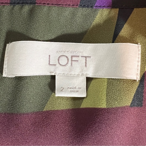 Ann Taylor Loft Multi-Color Stripped Dress Size 2 - Picture 9 of 12